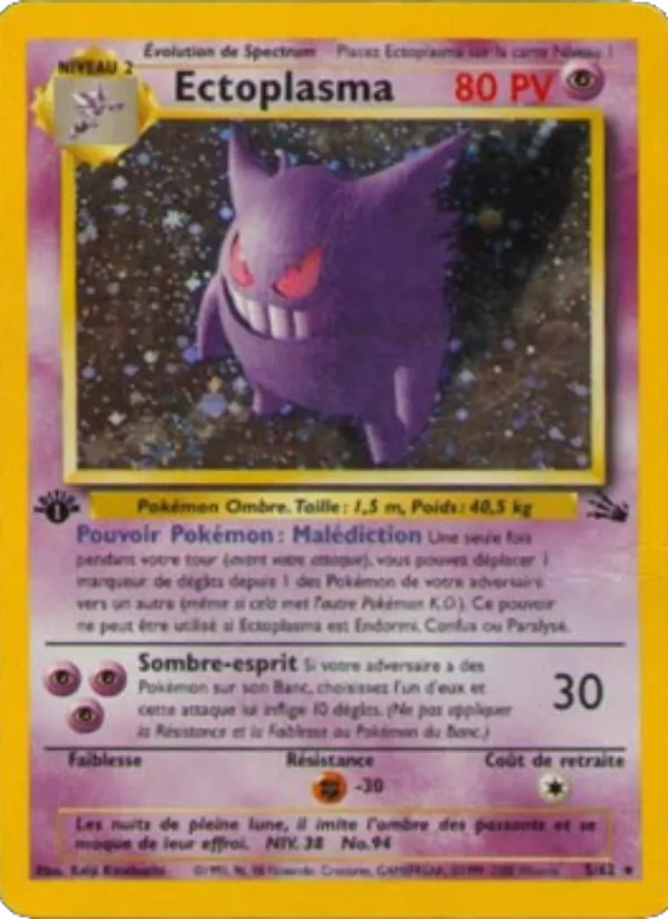 Carte Pokémon Ectoplasma de l'extension Fossile