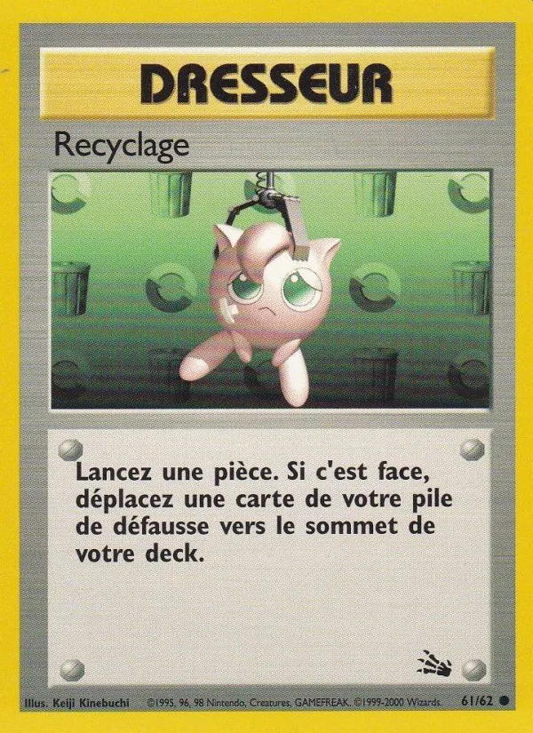 Carte Pokémon Recyclage de l'extension Fossile