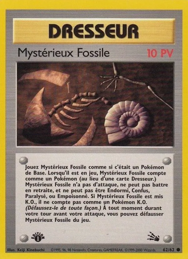 Carte Pokémon Mystérieux Fossile de l'extension Fossile