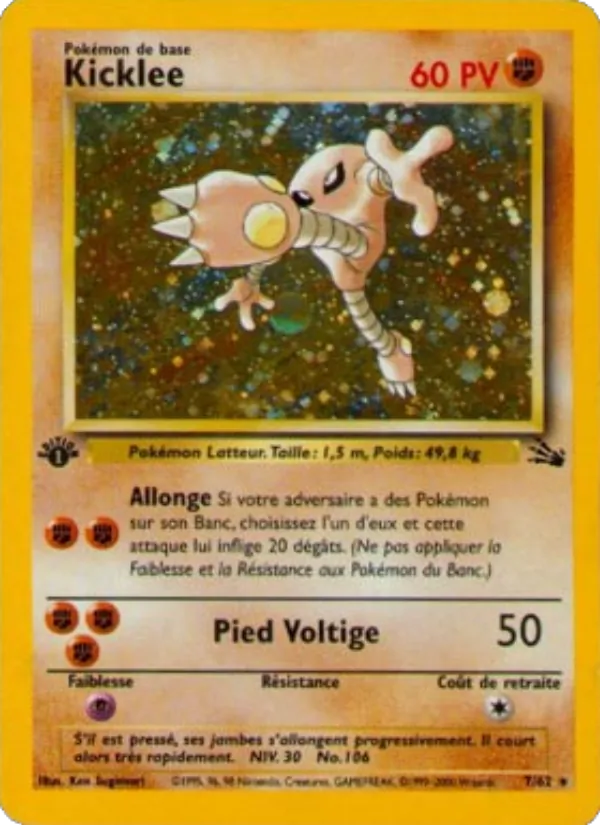 Carte Pokémon Kicklee de l'extension Fossile