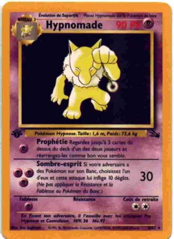 Carte Pokémon Hypnomade de l'extension Fossile