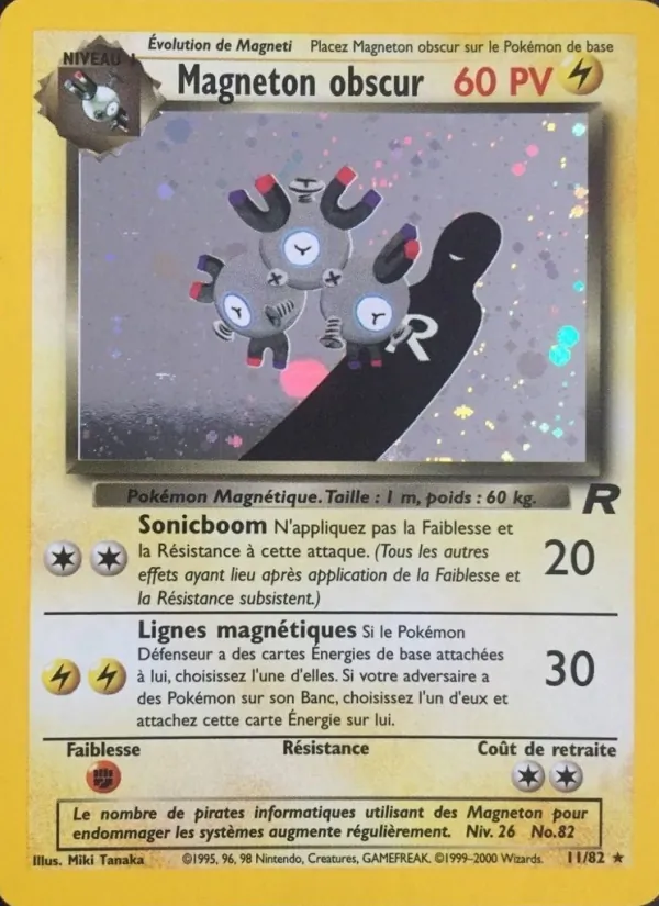 Carte Pokémon Magneton obscur de l'extension Team Rocket