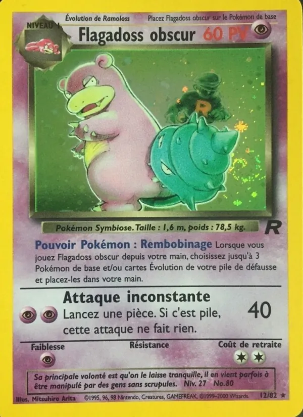 Carte Pokémon Flagadoss obscur de l'extension Team Rocket