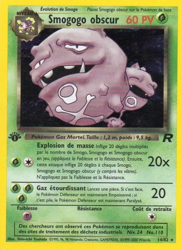 Carte Pokémon Smogogo obscur de l'extension Team Rocket