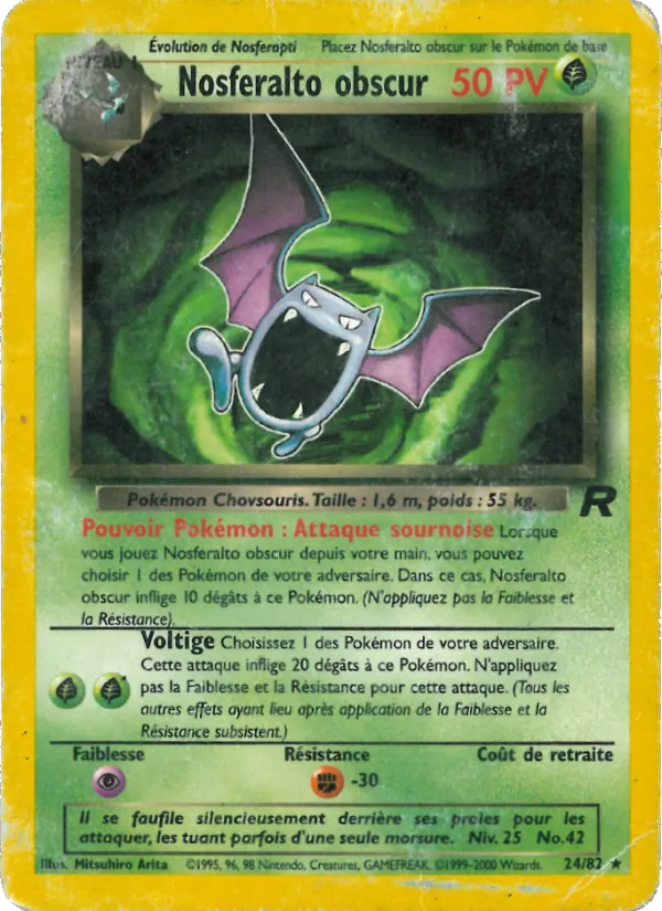 Carte Pokémon Nosferalto obscur de l'extension Team Rocket