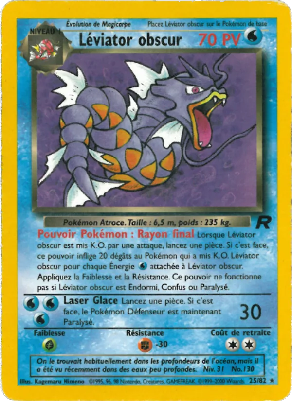 Carte Pokémon Léviator obscur de l'extension Team Rocket