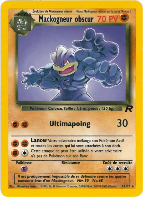 Carte Pokémon Mackogneur obscur de l'extension Team Rocket