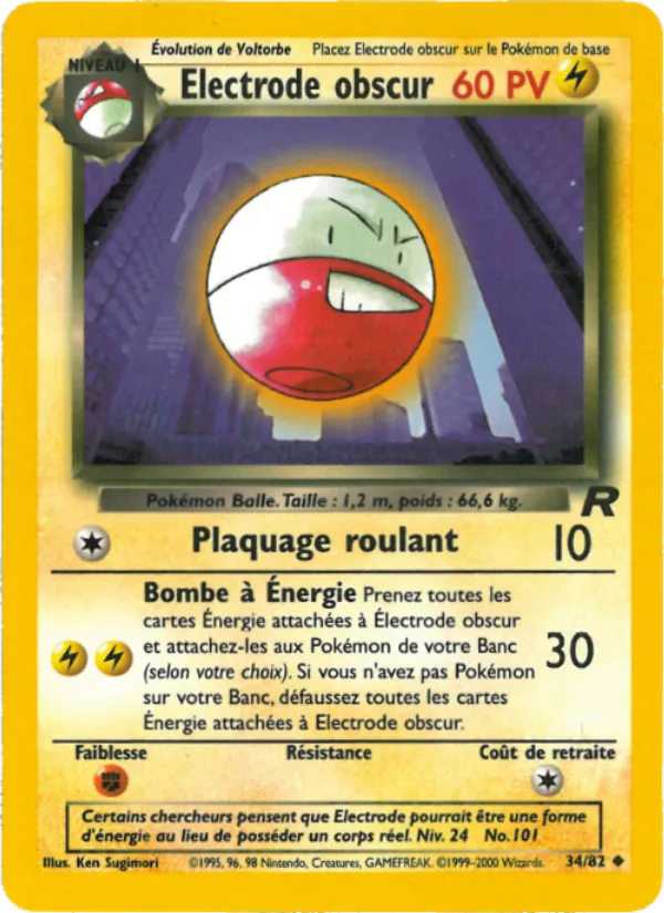 Carte Pokémon Electrode obscur de l'extension Team Rocket