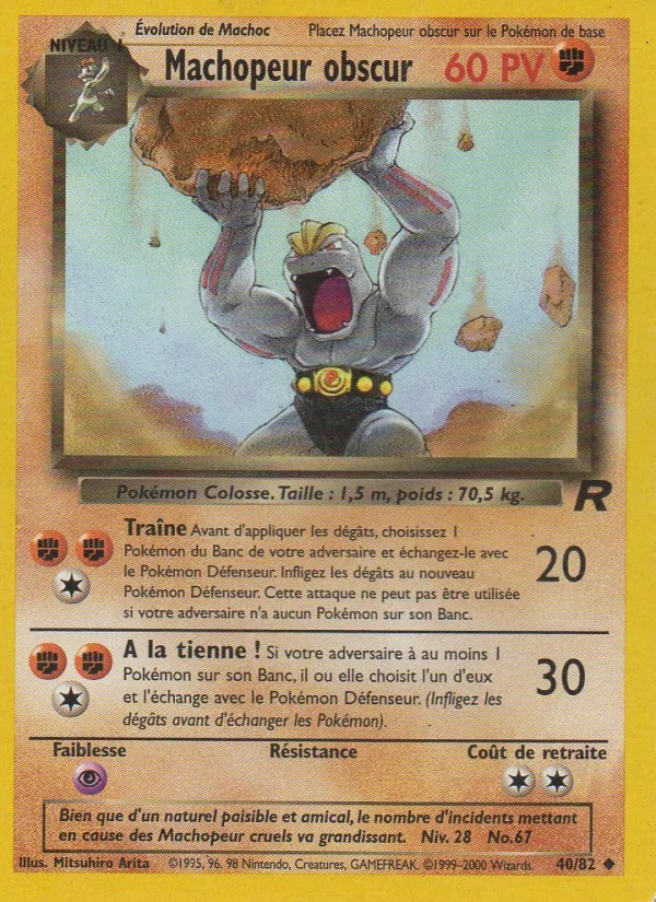 Carte Pokémon Machopeur obscur de l'extension Team Rocket