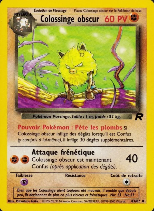 Carte Pokémon Colossinge obscur de l'extension Team Rocket