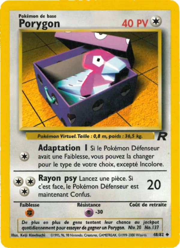 Carte Pokémon Porygon de l'extension Team Rocket