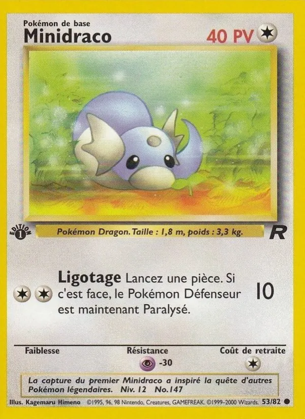 Carte Pokémon Minidraco de l'extension Team Rocket