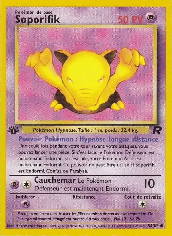 Carte Pokémon Soporifik de l'extension Team Rocket