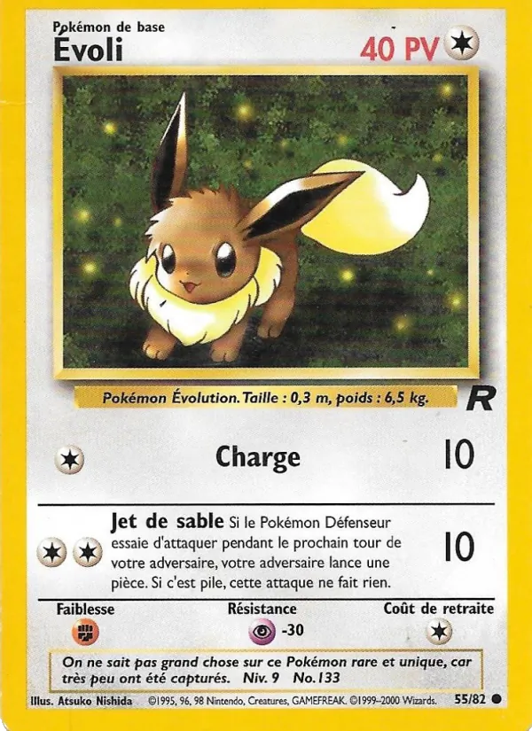 Carte Pokémon Évoli de l'extension Team Rocket