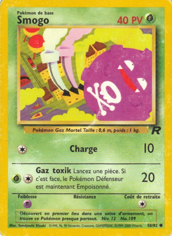 Carte Pokémon Smogo de l'extension Team Rocket
