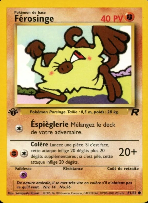 Carte Pokémon Férosinge de l'extension Team Rocket