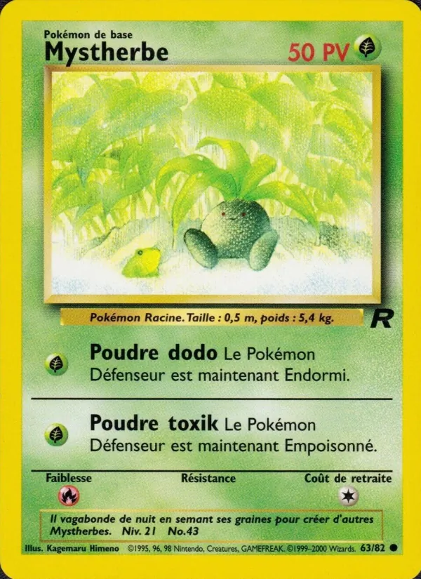 Carte Pokémon Mystherbe de l'extension Team Rocket