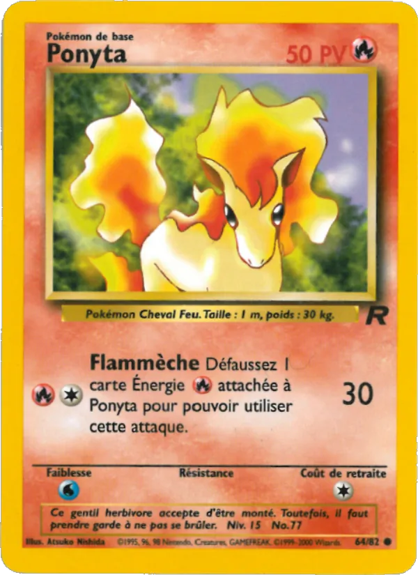 Carte Pokémon Ponyta de l'extension Team Rocket