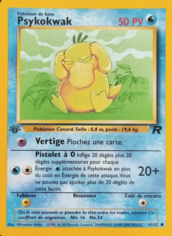 Carte Pokémon Psykokwak de l'extension Team Rocket