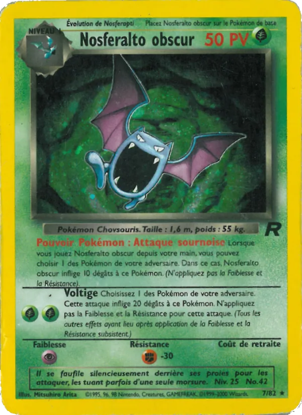 Carte Pokémon Nosferalto obscur de l'extension Team Rocket