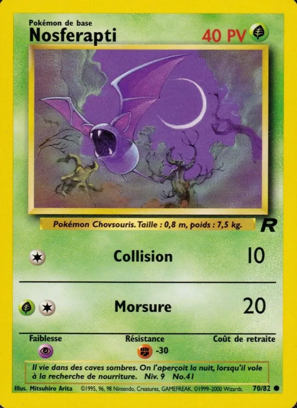 Carte Pokémon Nosferapti de l'extension Team Rocket