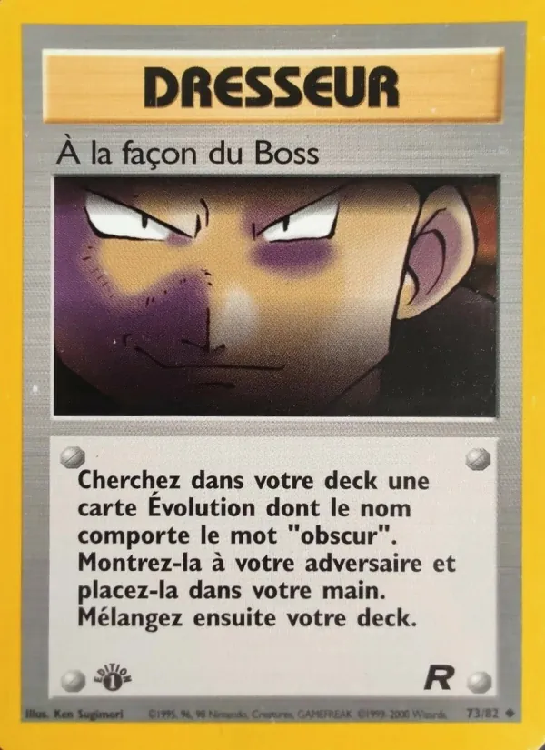 Carte Pokémon À la façon du Boss de l'extension Team Rocket