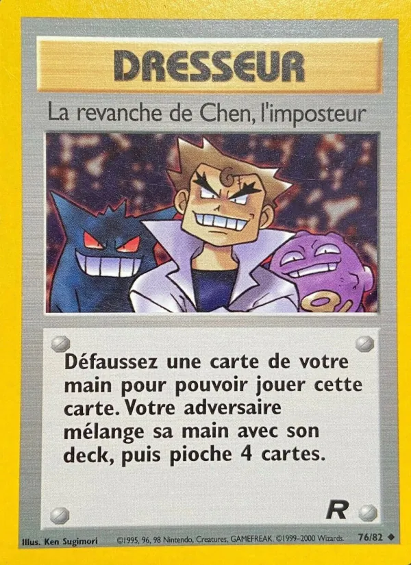 Carte Pokémon La revanche de Chen, l'imposteur de l'extension Team Rocket