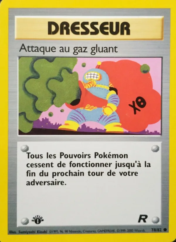 Carte Pokémon Attaque au gaz gluant de l'extension Team Rocket