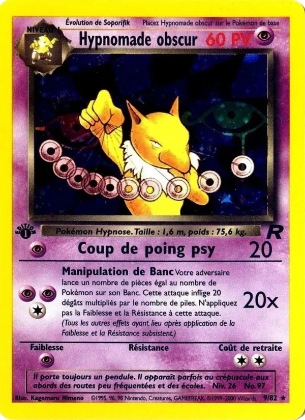 Carte Pokémon Hypnomade obscur de l'extension Team Rocket