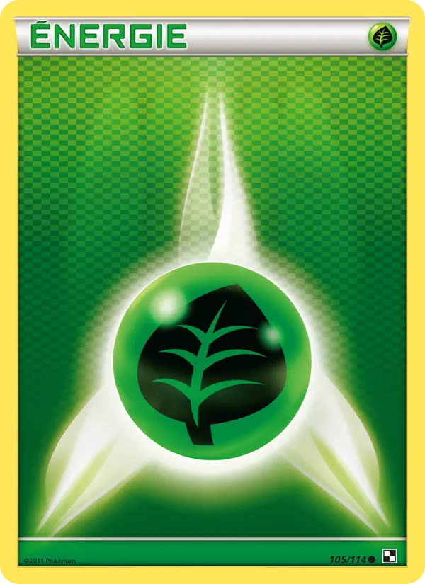 Carte Pokémon Énergie Plante de l'extension Noir & Blanc