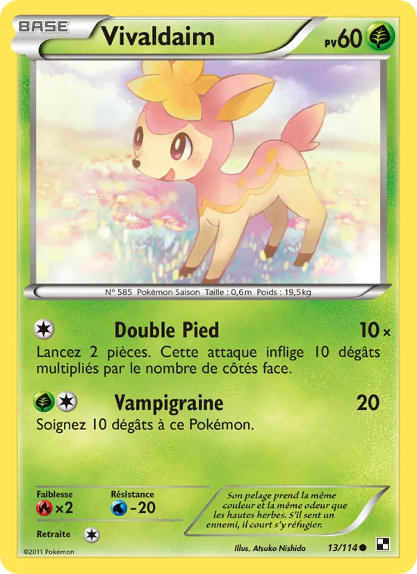 Carte Pokémon Vivaldaim de l'extension Noir & Blanc
