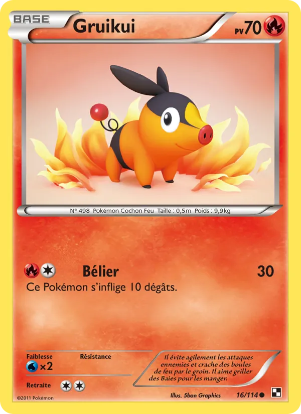Carte Pokémon Gruikui de l'extension Noir & Blanc