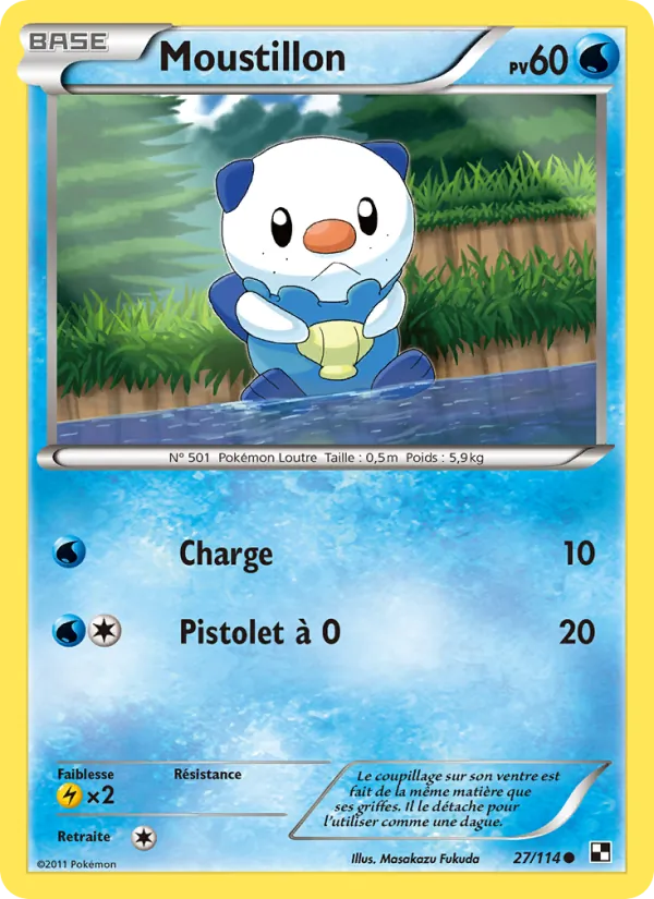 Carte Pokémon Moustillon de l'extension Noir & Blanc