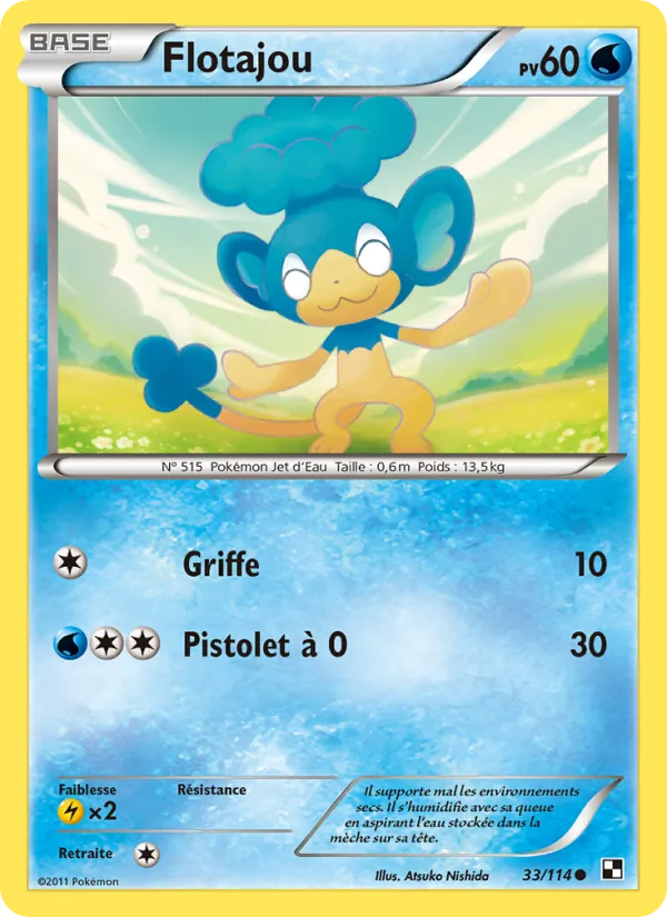 Carte Pokémon Flotajou de l'extension Noir & Blanc