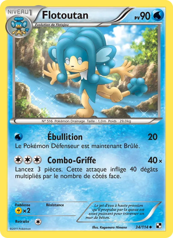 Carte Pokémon Flotoutan de l'extension Noir & Blanc
