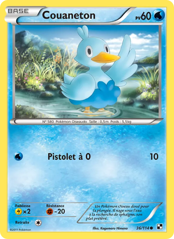 Carte Pokémon Couaneton de l'extension Noir & Blanc