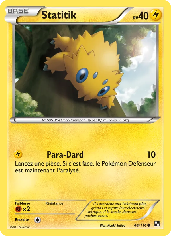 Carte Pokémon Statitik de l'extension Noir & Blanc