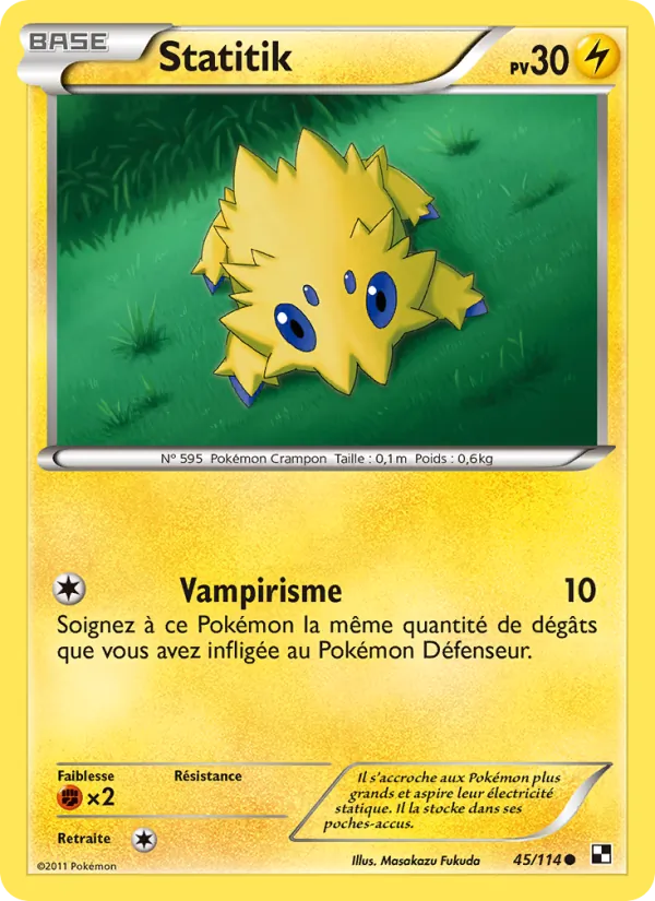 Carte Pokémon Statitik de l'extension Noir & Blanc