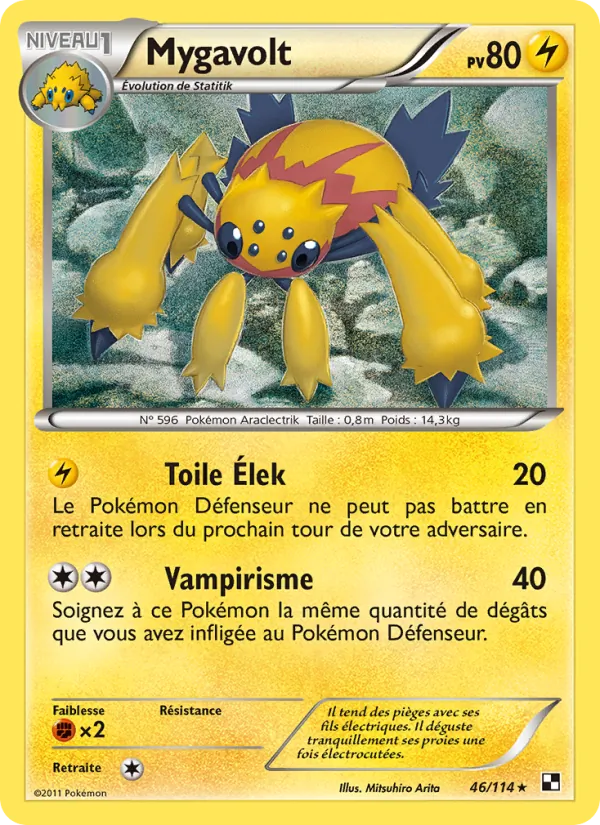 Carte Pokémon Mygavolt de l'extension Noir & Blanc