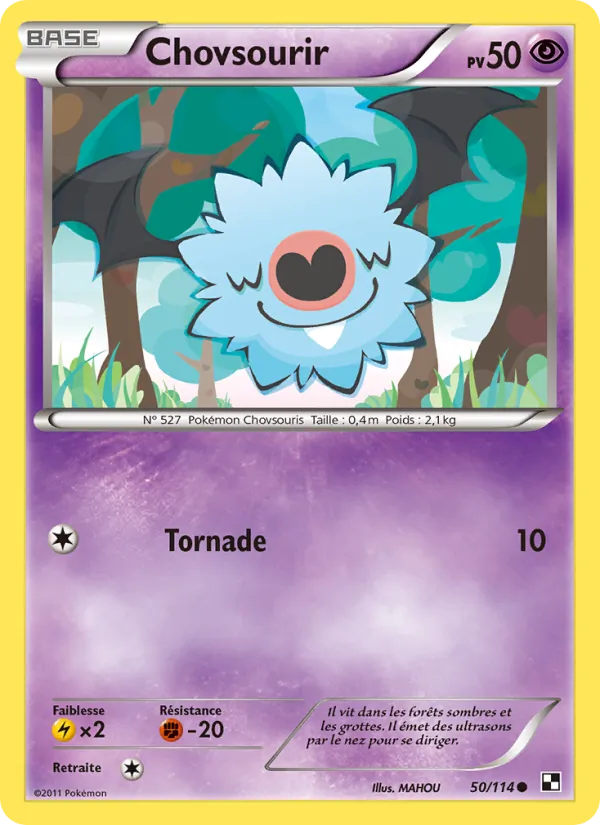 Carte Pokémon Chovsourir de l'extension Noir & Blanc