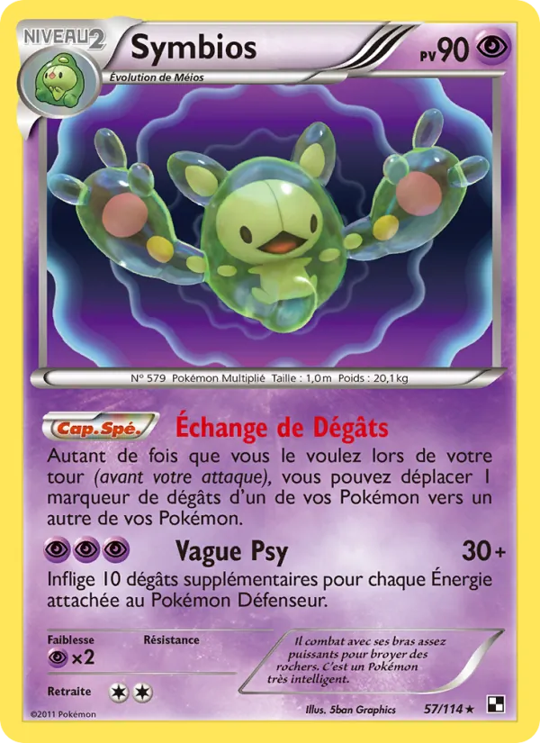 Carte Pokémon Symbios de l'extension Noir & Blanc