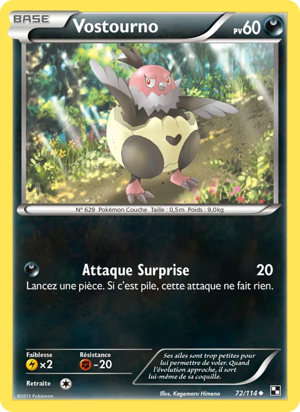 Carte Pokémon Vostourno de l'extension Noir & Blanc
