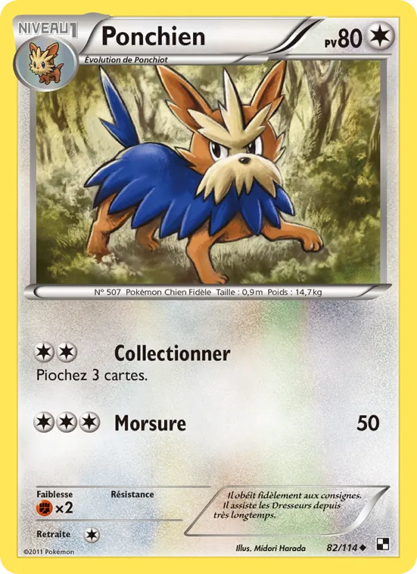 Carte Pokémon Ponchien de l'extension Noir & Blanc
