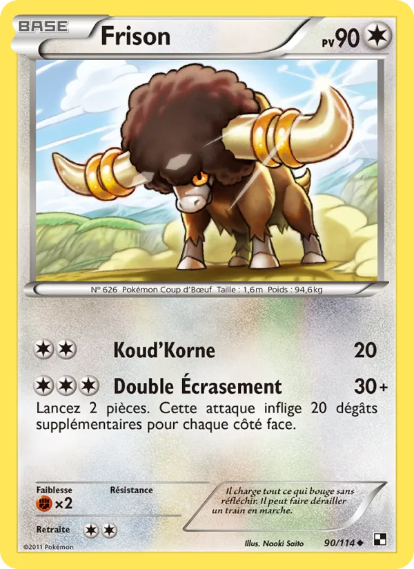 Carte Pokémon Frison de l'extension Noir & Blanc