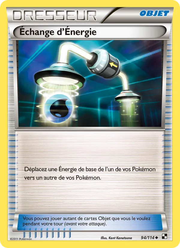 Carte Pokémon Échange d’Énergie de l'extension Noir & Blanc