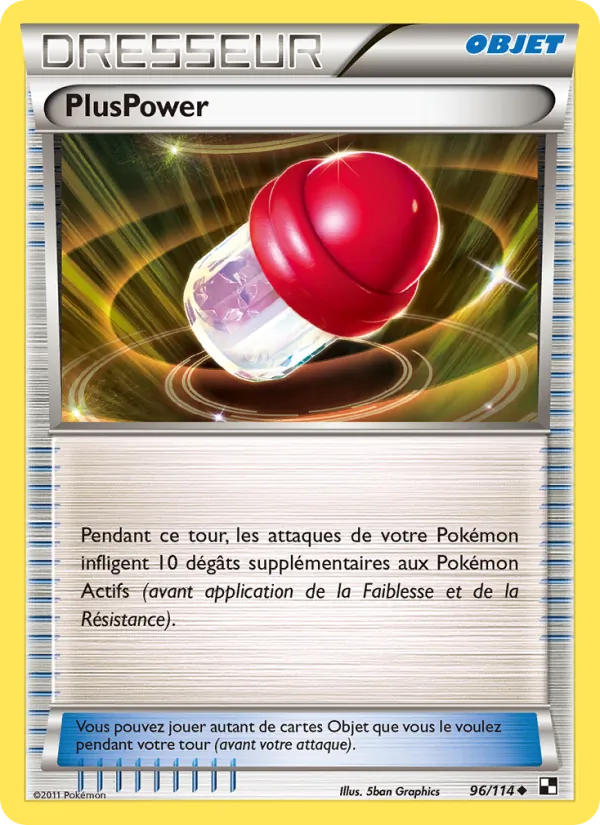 Carte Pokémon PlusPower de l'extension Noir & Blanc