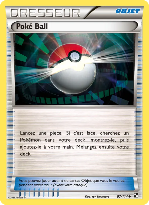 Carte Pokémon Poké Ball de l'extension Noir & Blanc