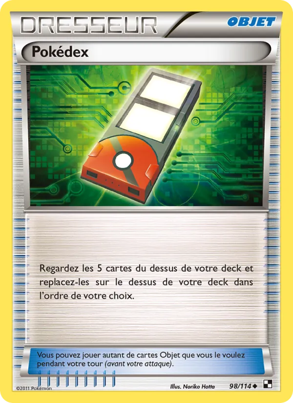 Carte Pokémon Pokédex de l'extension Noir & Blanc