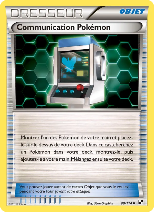 Carte Pokémon Communication Pokémon de l'extension Noir & Blanc