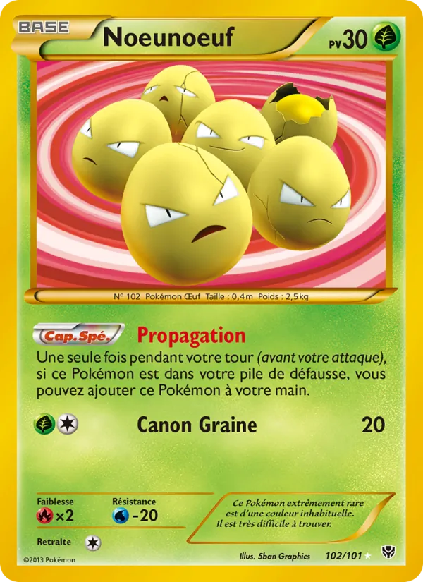 Carte Pokémon Noeunoeuf de l'extension Explosion Plasma